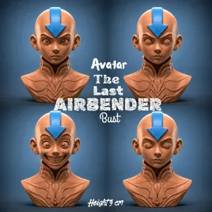 Avatar the Last Airbender Bust 4 expressions