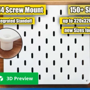 Ikea Peg Boards with 10mm stand off