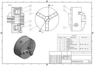 Dreibackenfutter / Three-jaw chuck