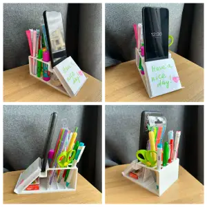 Office organizer with phone stand