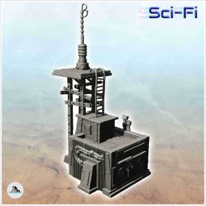Transmission station with long distance antenna and communic