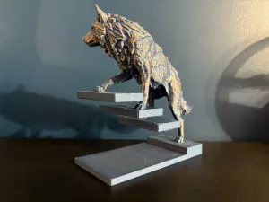 Wolf on Stairs