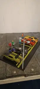 Urban Parking Lot Diorama - 1/48 Scale Multi-Car Display
