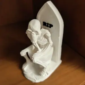skeleton in the toilet