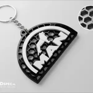 MAN logo honeycomb keychain