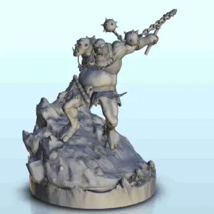 Orc creature with two heads 3 - miniatures warhammer figure