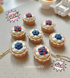 Mini Berries Tart Clicker Keychain