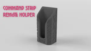 Wall Mount Command Strip Remote Holder