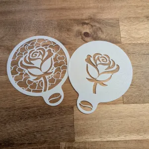 Coffee - Cocoa Art Stencils (roses)