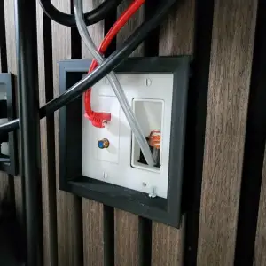 2 Gang Electrical Switch/Outlet Box Cover 21mm Deep (5&10mm)