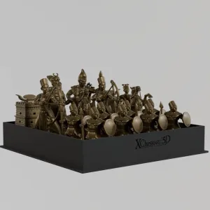 Magnetic Chess Box Nubian Kingdom of Kush – Pharaoh Taharqa