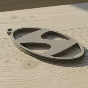 Hyundai logo keychain