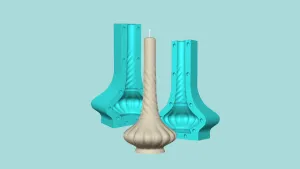 Candle Mold A09 - Molding Maker Wick Template