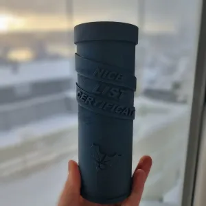 Nice List Certificate Scroll Tube