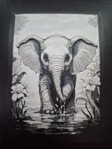 Cute Elephant HueForge