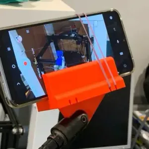 Single hole phone mount
