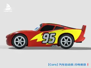 【Cars】赛车总动员 闪电麦昆 车模 组装 轮胎可动