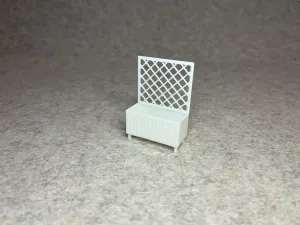 Dollhouse planter trellis miniature house