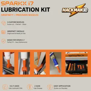 SPARKX i7 Lubrication Kit – Gridfinity + Precision Nozzles