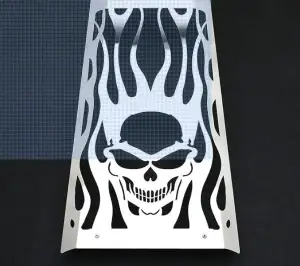 Skull Motorcycle Skull Radiator Grill Cover Guard