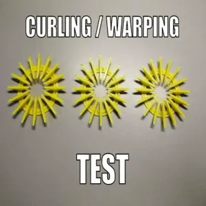 Test for Warping or curling