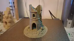 Ruined tower - tabletop or aquarium decor