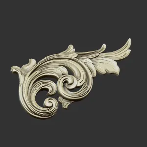 Pattern gothic leaf engrave CNC royal luxury printing
