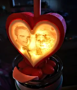 Valentine Heart with Lighted Litho
