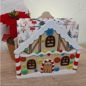 Napkin Holder - Gingerbread House