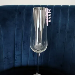 Drink Glass Name Tag - Maya