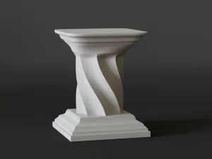 Elegant Twisted Pedestal Plant Stand – Modern Display Base