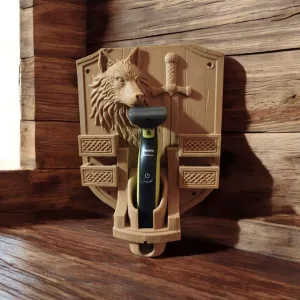 Multi‑Purpose Wall Holder – Wolf & Sword Design