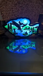 Fish Shape Wilderness Lightbox - Eagle & Angler
