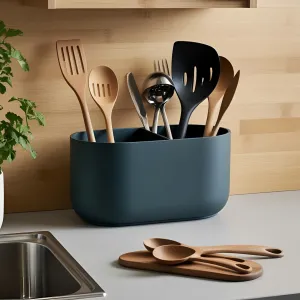 Kitchen Utensil Holder with 2 Compartments as Organizer