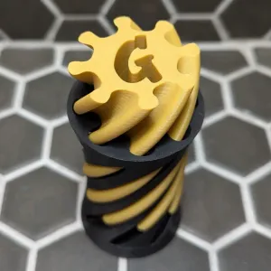 Spiral Vortex Fidget Letter G - Passthrough Toy 180 deg