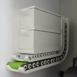 battery dispenser wall mounted AA + AAA + drawers