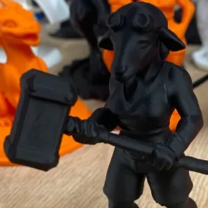 D&D Warior Sheep with hamer