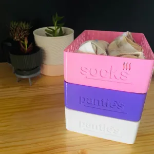Stackable Closet Organizer Bins – Socks & Underwear
