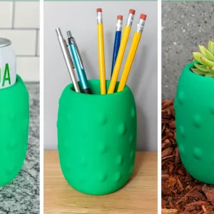 The Ultimate Can Coozy Pencil holder planter PICKLE!!!