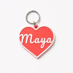 Maya's heart name tag