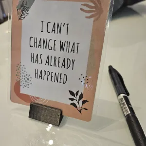 Name plate holder for desk