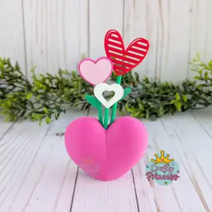 Heart Shaped Flowers and Vase