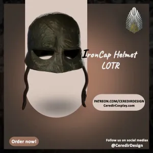 Orc Iron Cap Helmet lord of the rings 3D DIGITAL DOWNLOAD