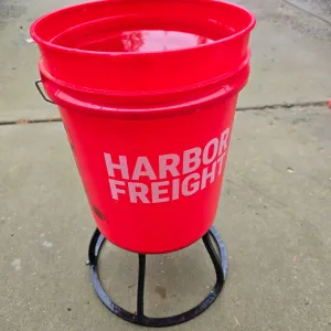 Stand for 5 Gallon Harbor Freight bucket - chickens water