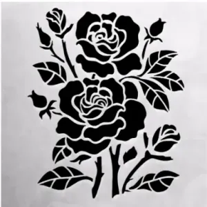 rose stencil 1