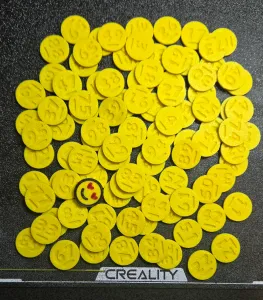 100 Love Heart Eyes Emoji Tokens Numbered 1-100 Fast Print