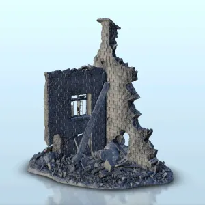 Corner ruins  - terrain WW2 scenery historical miniatures