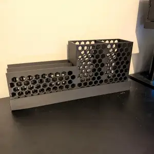 Slim Desk Organizer - Hex Pattern