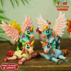 CUTE FLEXI ALICORN, PEGASUS, ALICORN & HORSE
