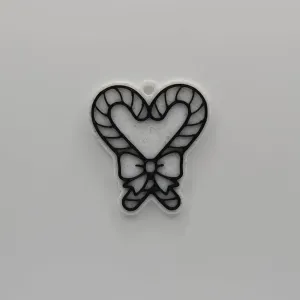 The Candy Cane Heart Keychain